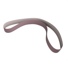 3M - 3" Wide x 79" OAL, 80 Grit, Aluminum Oxide Abrasive Belt - Aluminum Oxide, Medium, Coated, X Weighted Cloth Backing, Series 341D - Exact Tooling