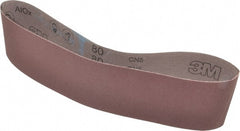 3M - 4" Wide x 36" OAL, 80 Grit, Aluminum Oxide Abrasive Belt - Aluminum Oxide, Medium, Coated, X Weighted Cloth Backing, Series 340D - Exact Tooling