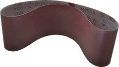 3M - 6" Wide x 48" OAL, 120 Grit, Aluminum Oxide Abrasive Belt - Aluminum Oxide, Fine, Coated, X Weighted Cloth Backing, Series 340D - Exact Tooling