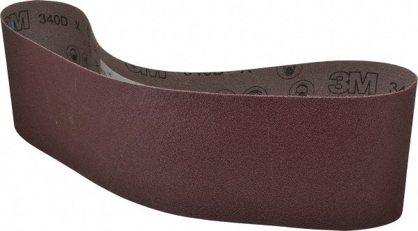 3M - 6" Wide x 48" OAL, 50 Grit, Aluminum Oxide Abrasive Belt - Aluminum Oxide, Coarse, Coated, X Weighted Cloth Backing, Series 340D - Exact Tooling