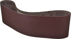 3M - 6" Wide x 48" OAL, 50 Grit, Aluminum Oxide Abrasive Belt - Aluminum Oxide, Coarse, Coated, X Weighted Cloth Backing, Series 340D - Exact Tooling