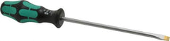 Wera - 287mm OAL Standard Slotted Screwdriver - Round Shank, Ergonomic Handle - Exact Tooling