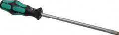 Wera - 312mm OAL Standard Slotted Screwdriver - Round Shank, Ergonomic Handle - Exact Tooling