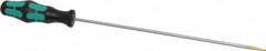 Wera - 281mm OAL Standard Slotted Screwdriver - Round Shank, Ergonomic Handle - Exact Tooling