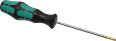 Wera - 198mm OAL Standard Slotted Screwdriver - Round Shank, Ergonomic Handle - Exact Tooling