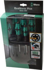 Wera - 6 Piece T10 to T40 Micro Handle Torx Driver Set - T10, T15, T20, T25, T30, T40 - Exact Tooling