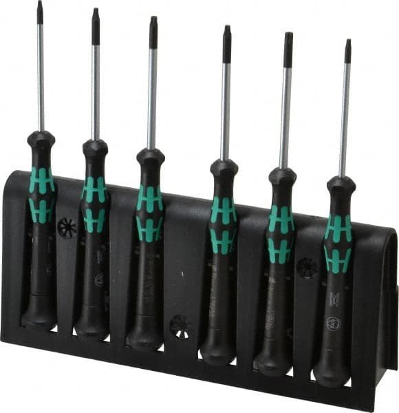 Wera - 6 Piece T7 to T20 Micro Handle Torx Driver Set - T7, T8, T9, T10, T15, T20 - Exact Tooling