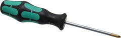 Wera - #1, 7" OAL, Standard Phillips Screwdriver - 3-1/8" Blade Length, Round Shank, Ergonomic Handle - Exact Tooling