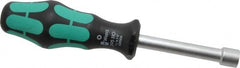 Wera - 7/16" Hollow Shaft Nutdriver - Ergonomic Handle, 7-3/4" OAL - Exact Tooling