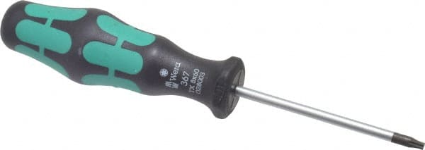 Wera - T8 Torx Driver - 2-3/8" Blade Length, 5-1/2" OAL, Ergonomic Handle - Exact Tooling