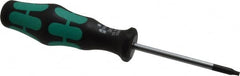 Wera - T9 Torx Driver - 2-3/8" Blade Length, 5-1/2" OAL, Ergonomic Handle - Exact Tooling