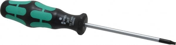 Wera - T10 Torx Driver - 3-3/16" Blade Length, 6-1/4" OAL, Ergonomic Handle - Exact Tooling