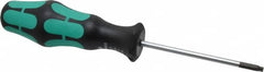 Wera - T15 Torx Driver - 3-3/16" Blade Length, 6-7/8" OAL, Ergonomic Handle - Exact Tooling