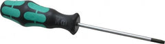 Wera - T20 Torx Driver - 4" Blade Length, 7-7/8" OAL, Ergonomic Handle - Exact Tooling