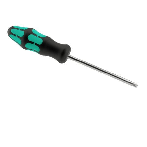 Wera - T25 Torx Driver - 4" Blade Length, 8-3/16" OAL, Ergonomic Handle - Exact Tooling
