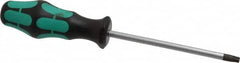 Wera - T40 Torx Driver - 5" Blade Length, 9-5/8" OAL, Ergonomic Handle - Exact Tooling