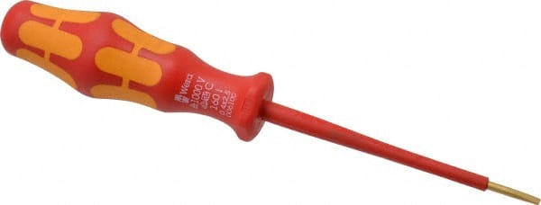 Wera - 161mm OAL Standard Slotted Screwdriver - Round Shank, Ergonomic Handle - Exact Tooling