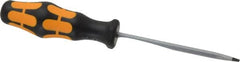 Wera - 161mm OAL Standard Slotted Screwdriver - Hexagon Shank, Ergonomic Handle - Exact Tooling