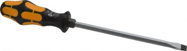 Wera - 287mm OAL Standard Slotted Screwdriver - Hexagon Shank, Ergonomic Handle - Exact Tooling
