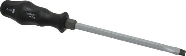 Wera - 317mm OAL Standard Slotted Screwdriver - Hexagon Shank, Ergonomic Handle - Exact Tooling
