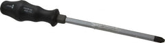 Wera - #4, 12-3/8" OAL, Demolition Phillips Screwdriver - 8" Blade Length, Hexagon Shank, Ergonomic Handle - Exact Tooling