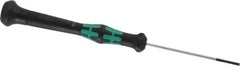 Wera - 1.8mm Blade Width, Electronic/Electrostatic Slotted Screwdriver - 60mm Blade Length, Round Shank, Ergonomic Handle - Exact Tooling