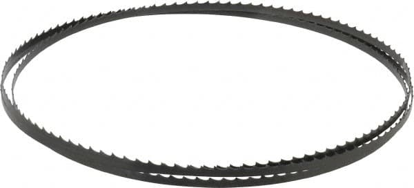 Starrett - 4 TPI, 6' 8" Long x 1/4" Wide x 0.025" Thick, Welded Band Saw Blade - Carbon Steel, Toothed Edge, Raker Tooth Set, Flexible Back, Contour Cutting - Exact Tooling