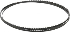 Starrett - 4 TPI, 6' 8" Long x 1/4" Wide x 0.025" Thick, Welded Band Saw Blade - Carbon Steel, Toothed Edge, Raker Tooth Set, Flexible Back, Contour Cutting - Exact Tooling