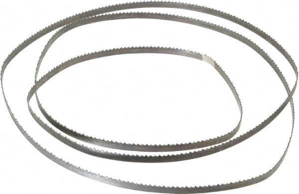 Starrett - 10 TPI, 4' 8-7/8" Long x 1/4" Wide x 0.025" Thick, Welded Band Saw Blade - Carbon Steel, Toothed Edge, Raker Tooth Set, Flexible Back, Contour Cutting - Exact Tooling