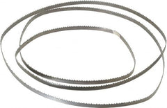 Starrett - 10 TPI, 4' 8-7/8" Long x 1/4" Wide x 0.025" Thick, Welded Band Saw Blade - Carbon Steel, Toothed Edge, Raker Tooth Set, Flexible Back, Contour Cutting - Exact Tooling