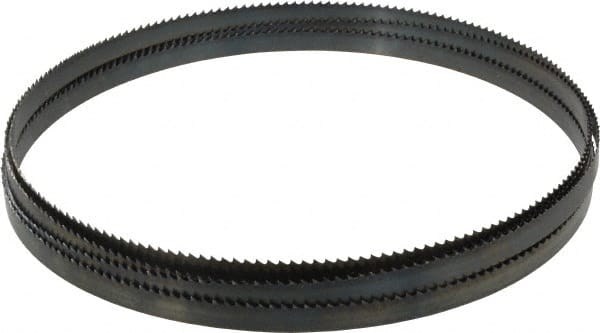 Starrett - 6 TPI, 12' 10" Long x 1/2" Wide x 0.025" Thick, Welded Band Saw Blade - Carbon Steel, Toothed Edge, Raker Tooth Set, Flexible Back, Contour Cutting - Exact Tooling