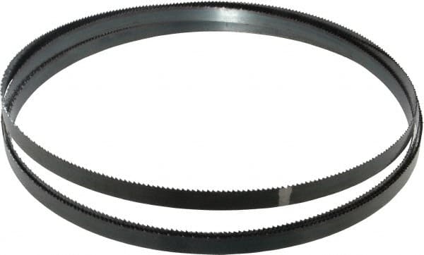 Starrett - 10 TPI, 12' 10" Long x 1/2" Wide x 0.025" Thick, Welded Band Saw Blade - Carbon Steel, Toothed Edge, Raker Tooth Set, Flexible Back, Contour Cutting - Exact Tooling