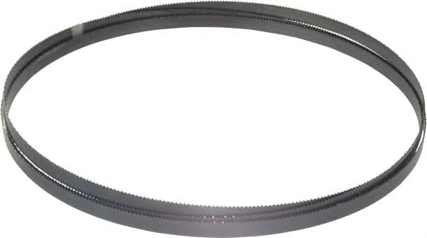 Starrett - 10 TPI, 9' 6" Long x 1/2" Wide x 0.025" Thick, Welded Band Saw Blade - Carbon Steel, Toothed Edge, Raker Tooth Set, Flexible Back, Contour Cutting - Exact Tooling