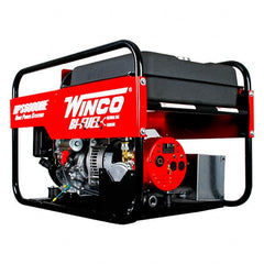 Winco Inc - 4-1/2 hr Full Load Time, 6 kW, Electric/Pull Start, Gasoline & Natural Gas Portable Power Generator - 7 Gal Tank, 32-3/4" Long x 22-1/2" Wide x 22" Deep, 389 cc Engine - Exact Tooling