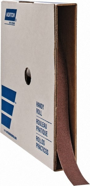 Norton - 1" x 50 Yd 120 Grit Aluminum Oxide Cloth Roll - Fine Grade, J Weighted Backing - Exact Tooling
