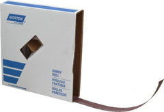 Norton - 1" x 50 Yd 220 Grit Aluminum Oxide Cloth Roll - Very Fine Grade, J Weighted Backing - Exact Tooling