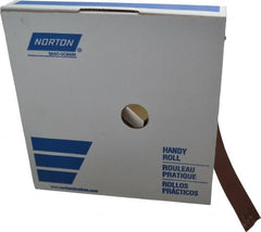 Norton - 1" x 50 Yd 240 Grit Aluminum Oxide Cloth Roll - Very Fine Grade, J Weighted Backing - Exact Tooling
