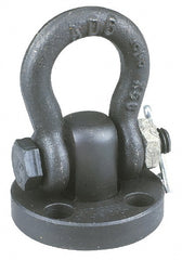 American Drill Bushing - 2,000 Lb Load Capacity Shackle Hoist Ring - 1/4 - 20 Thread, Alloy Steel - Exact Tooling