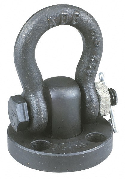 American Drill Bushing - 24,000 Lb Load Capacity Shackle Hoist Ring - 7/8 - 9 Thread, Alloy Steel - Exact Tooling