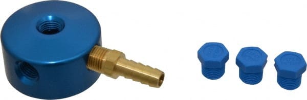 Loc-Line - 1/4" Hose Inside Diam, 1/4 NPT, Coolant Hose Magnetic Base - For Use with Loc-Line Modular Hose System and Shields, 5 Pieces - Exact Tooling