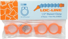 Loc-Line - Unthreaded, 1/2" Hose Inside Diam, Coolant Hose Element Clamp - For Use with 1/2" Loc-Line Modular Hose System, 4 Pieces - Exact Tooling
