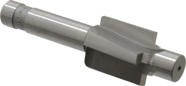 Made in USA - 9/16-18" Port, 0.989" Spotface Diam, 3/8" Tube Outside Diam, Plain Pilot, Straight Shank, High Speed Steel Porting Tool - Exact Tooling