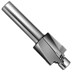 Made in USA - 3/8-24" Port, 0.805" Spotface Diam, 3/16" Tube Outside Diam, Plain Pilot, Straight Shank, Carbide Tipped Porting Tool - Exact Tooling