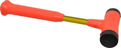 NUPLA - 16 oz Head 1-3/8" Face Diam Fiberglass Slim Head Dead Blow Hammer - 12" OAL, Fiberglass Handle - Exact Tooling
