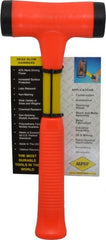 NUPLA - 24 oz Head 1-3/4" Face Diam Fiberglass Slim Head Dead Blow Hammer - 12" OAL, Fiberglass Handle - Exact Tooling