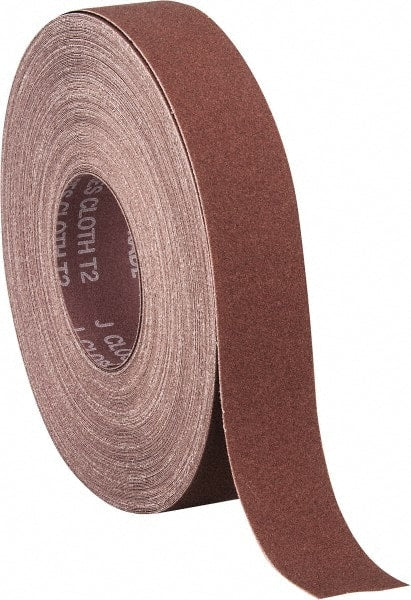 Norton - 1-1/2" x 50 Yd 150 Grit Aluminum Oxide Cloth Roll - Very Fine Grade, J Weighted Backing - Exact Tooling