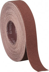 Norton - 1-1/2" x 50 Yd 150 Grit Aluminum Oxide Cloth Roll - Very Fine Grade, J Weighted Backing - Exact Tooling