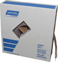 Norton - 1-1/2" x 50 Yd 180 Grit Aluminum Oxide Cloth Roll - Very Fine Grade, J Weighted Backing - Exact Tooling