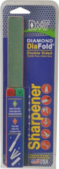 DMT - Extra Fine/Fine Grade, Double Sided Diamond Sharpener - 1200/600 Grit, 9/25 Micron, Diamond Area 4.3" Long x 1" Wide, 9-1/2" Open Length, 5" Closed Length - Exact Tooling