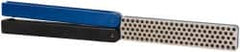 DMT - Coarse/Extra Coarse Grade, Double Sided Diamond Sharpener - 325/220 Grit, 45/60 Micron, Diamond Area 4.3" Long x 1" Wide, 9-1/2" Open Length, 5" Closed Length - Exact Tooling